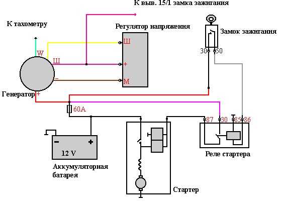 Генератор газ 3110 406 двигатель схема подключения