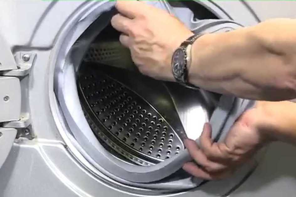 Как снять и одеть резинку с барабана стиральной машины