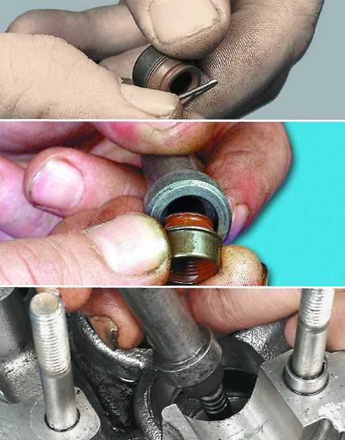 Замена маслосъемных колпачков на ваз 2107: как поменять направляющие втулки и клапана, фото и видео