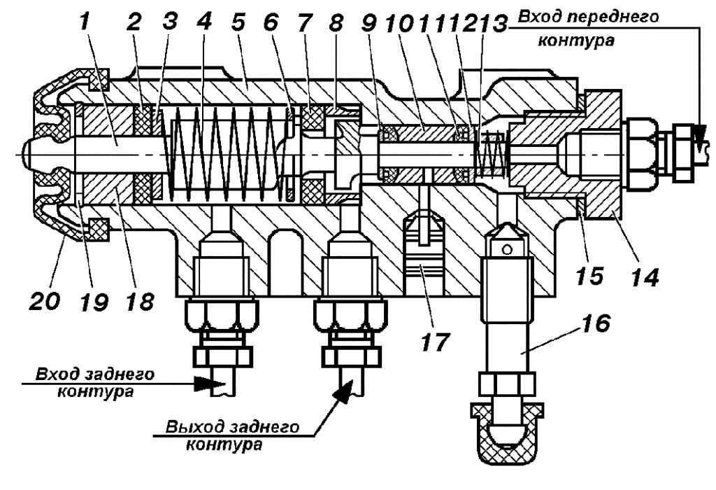 Регулятор давления тормозов ваз 2114 схема
