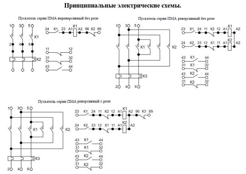 Схемы на контакторах