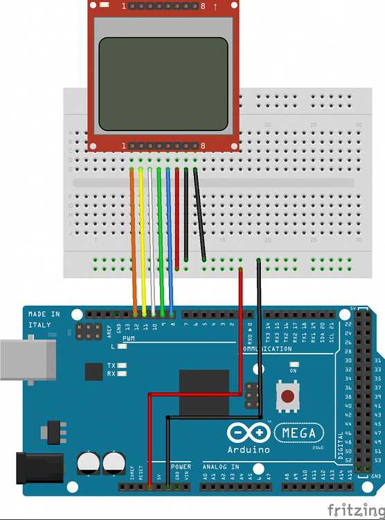 Подключение жк дисплея nokia 5110 к arduino: схема и программа