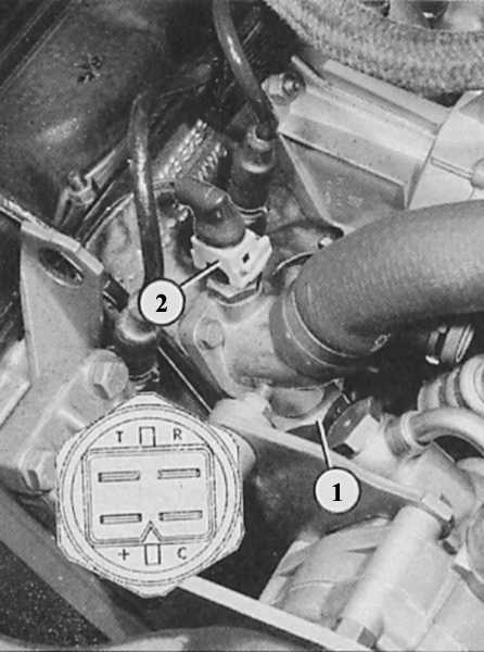 Где находится датчик температуры ауди 80 в4 1994 года двигатель авк
